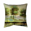 Begin Home Decor 26 x 26 in. Trees Near The Lake-Double Sided Print Indoor Pillow 5541-2626-LA3